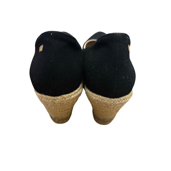 Viscata Black Marquesa Canvas Espadrille Wedge Heels 40/9 - Picture 3 of 7